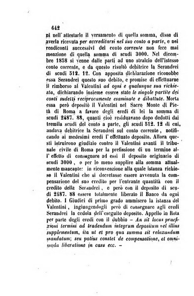 Giornale del Foro in cui si raccolgono le più importanti regiudicate dei supremi tribunali di Roma e dello Stato pontificio in materia civile