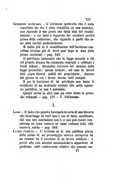 Giornale del Foro in cui si raccolgono le più importanti regiudicate dei supremi tribunali di Roma e dello Stato pontificio in materia civile