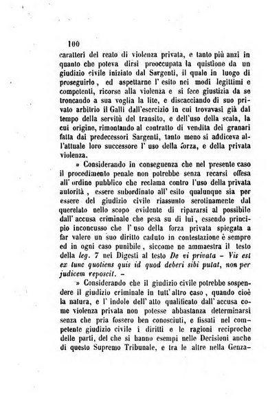 Giornale del Foro in cui si raccolgono le più importanti regiudicate dei supremi tribunali di Roma e dello Stato pontificio in materia civile