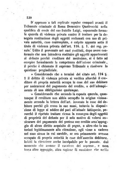 Giornale del Foro in cui si raccolgono le più importanti regiudicate dei supremi tribunali di Roma e dello Stato pontificio in materia civile