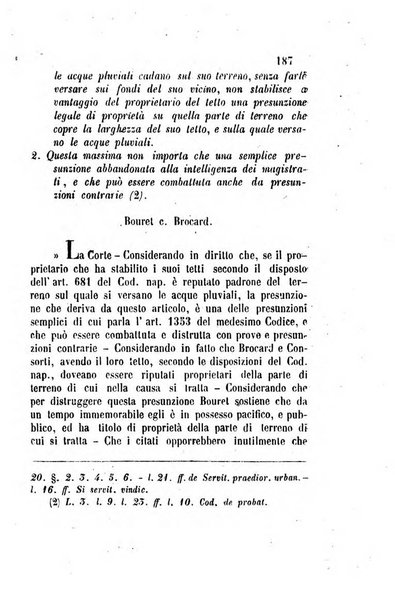 Giornale del Foro in cui si raccolgono le più importanti regiudicate dei supremi tribunali di Roma e dello Stato pontificio in materia civile