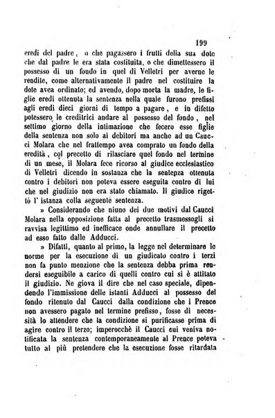 Giornale del Foro in cui si raccolgono le più importanti regiudicate dei supremi tribunali di Roma e dello Stato pontificio in materia civile