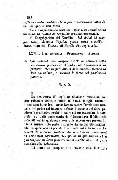 Giornale del Foro in cui si raccolgono le più importanti regiudicate dei supremi tribunali di Roma e dello Stato pontificio in materia civile