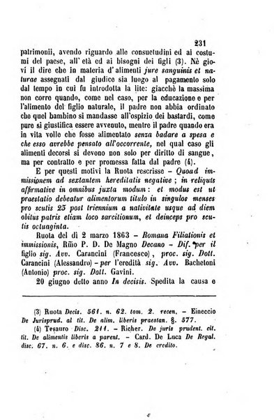 Giornale del Foro in cui si raccolgono le più importanti regiudicate dei supremi tribunali di Roma e dello Stato pontificio in materia civile