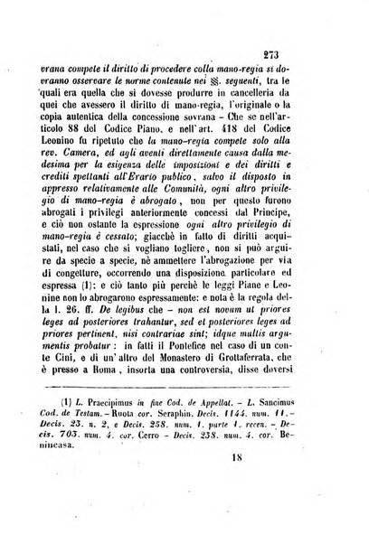 Giornale del Foro in cui si raccolgono le più importanti regiudicate dei supremi tribunali di Roma e dello Stato pontificio in materia civile