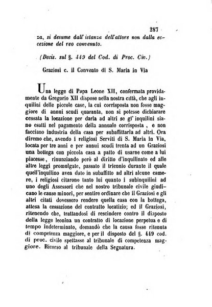 Giornale del Foro in cui si raccolgono le più importanti regiudicate dei supremi tribunali di Roma e dello Stato pontificio in materia civile