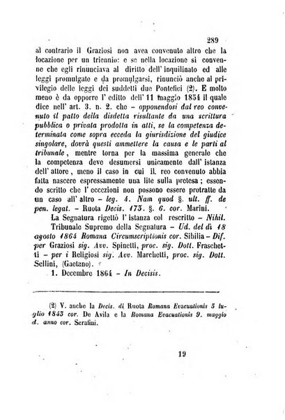 Giornale del Foro in cui si raccolgono le più importanti regiudicate dei supremi tribunali di Roma e dello Stato pontificio in materia civile