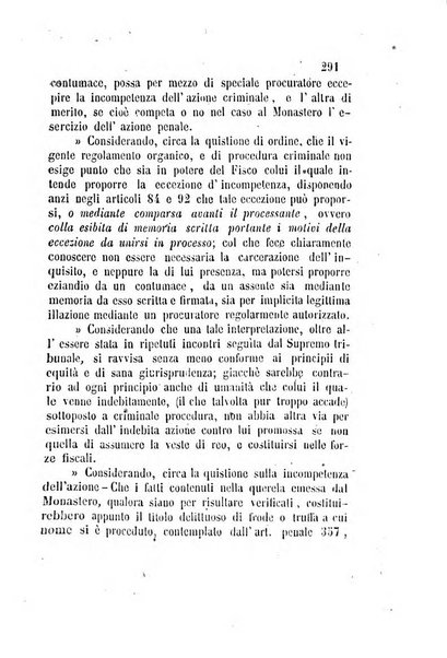 Giornale del Foro in cui si raccolgono le più importanti regiudicate dei supremi tribunali di Roma e dello Stato pontificio in materia civile