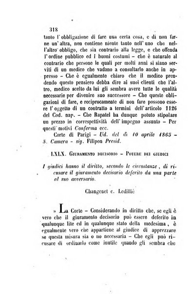 Giornale del Foro in cui si raccolgono le più importanti regiudicate dei supremi tribunali di Roma e dello Stato pontificio in materia civile