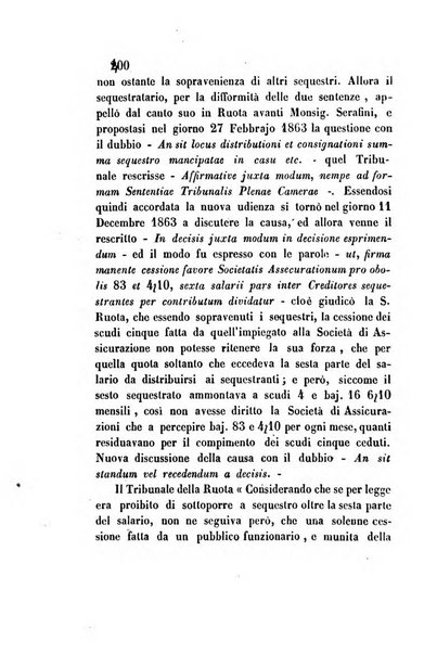 Giornale del Foro in cui si raccolgono le più importanti regiudicate dei supremi tribunali di Roma e dello Stato pontificio in materia civile