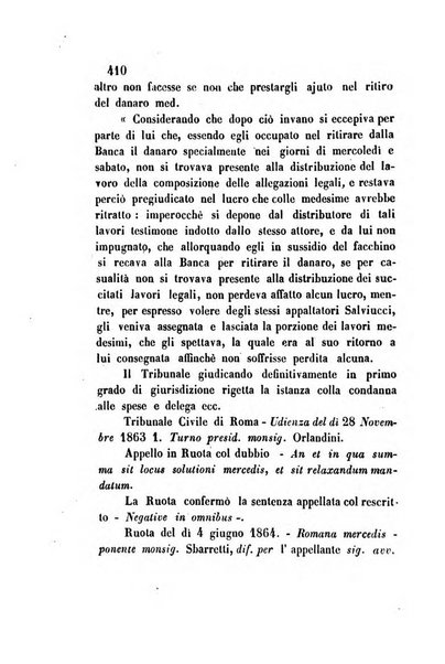 Giornale del Foro in cui si raccolgono le più importanti regiudicate dei supremi tribunali di Roma e dello Stato pontificio in materia civile