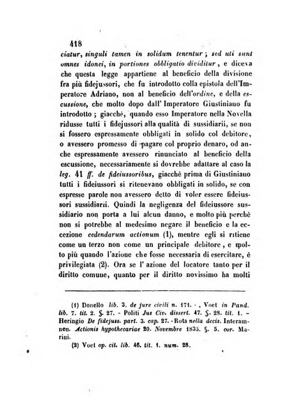 Giornale del Foro in cui si raccolgono le più importanti regiudicate dei supremi tribunali di Roma e dello Stato pontificio in materia civile