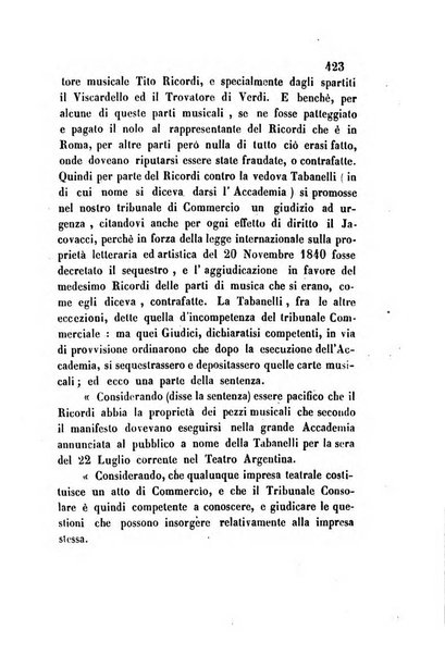 Giornale del Foro in cui si raccolgono le più importanti regiudicate dei supremi tribunali di Roma e dello Stato pontificio in materia civile