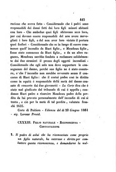 Giornale del Foro in cui si raccolgono le più importanti regiudicate dei supremi tribunali di Roma e dello Stato pontificio in materia civile