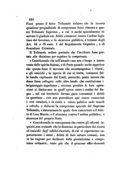 Giornale del Foro in cui si raccolgono le più importanti regiudicate dei supremi tribunali di Roma e dello Stato pontificio in materia civile