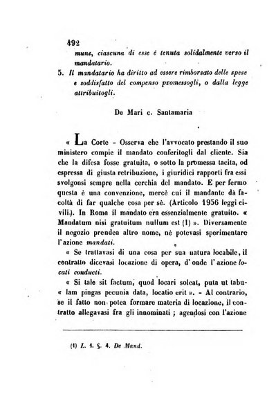 Giornale del Foro in cui si raccolgono le più importanti regiudicate dei supremi tribunali di Roma e dello Stato pontificio in materia civile