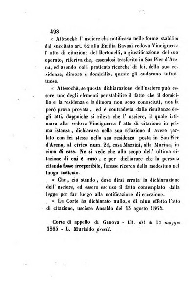 Giornale del Foro in cui si raccolgono le più importanti regiudicate dei supremi tribunali di Roma e dello Stato pontificio in materia civile