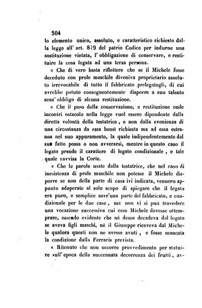 Giornale del Foro in cui si raccolgono le più importanti regiudicate dei supremi tribunali di Roma e dello Stato pontificio in materia civile