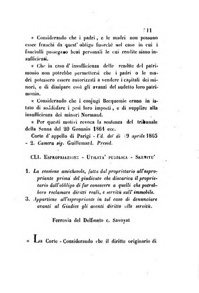 Giornale del Foro in cui si raccolgono le più importanti regiudicate dei supremi tribunali di Roma e dello Stato pontificio in materia civile