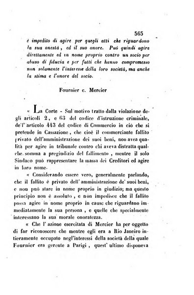 Giornale del Foro in cui si raccolgono le più importanti regiudicate dei supremi tribunali di Roma e dello Stato pontificio in materia civile