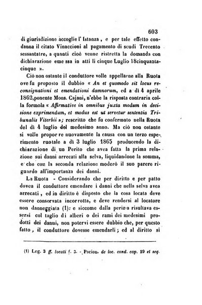 Giornale del Foro in cui si raccolgono le più importanti regiudicate dei supremi tribunali di Roma e dello Stato pontificio in materia civile