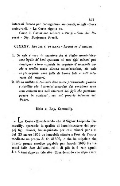 Giornale del Foro in cui si raccolgono le più importanti regiudicate dei supremi tribunali di Roma e dello Stato pontificio in materia civile