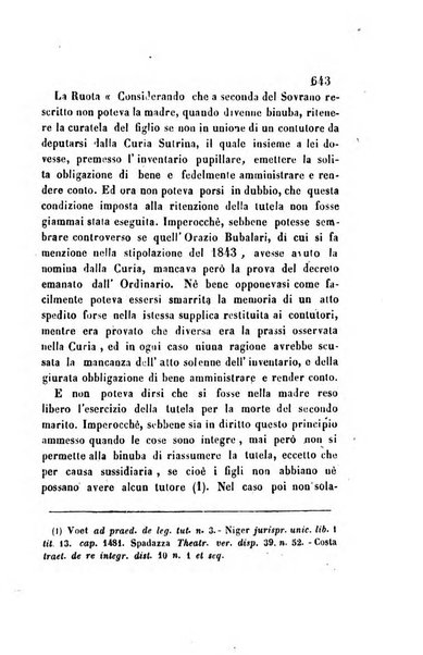 Giornale del Foro in cui si raccolgono le più importanti regiudicate dei supremi tribunali di Roma e dello Stato pontificio in materia civile