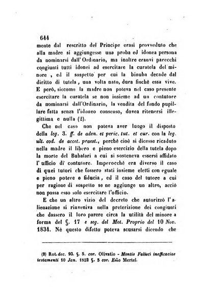 Giornale del Foro in cui si raccolgono le più importanti regiudicate dei supremi tribunali di Roma e dello Stato pontificio in materia civile