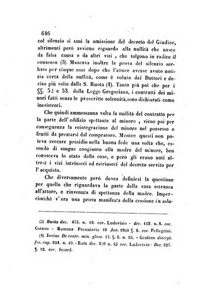 Giornale del Foro in cui si raccolgono le più importanti regiudicate dei supremi tribunali di Roma e dello Stato pontificio in materia civile