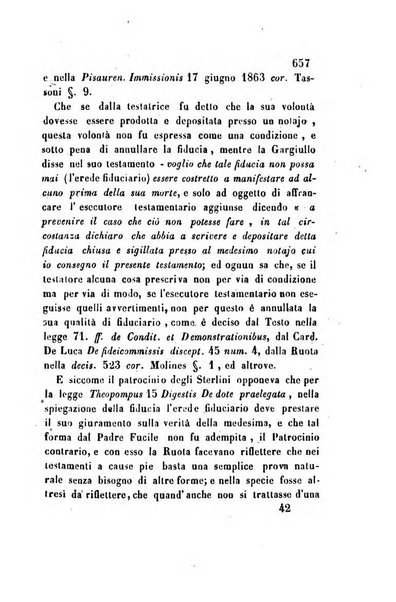 Giornale del Foro in cui si raccolgono le più importanti regiudicate dei supremi tribunali di Roma e dello Stato pontificio in materia civile