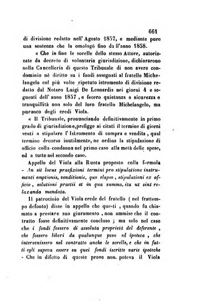 Giornale del Foro in cui si raccolgono le più importanti regiudicate dei supremi tribunali di Roma e dello Stato pontificio in materia civile