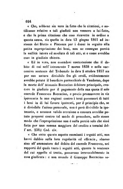 Giornale del Foro in cui si raccolgono le più importanti regiudicate dei supremi tribunali di Roma e dello Stato pontificio in materia civile