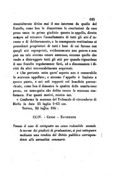 Giornale del Foro in cui si raccolgono le più importanti regiudicate dei supremi tribunali di Roma e dello Stato pontificio in materia civile