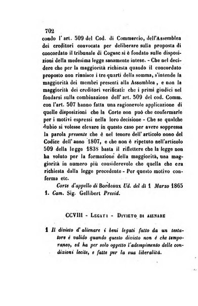 Giornale del Foro in cui si raccolgono le più importanti regiudicate dei supremi tribunali di Roma e dello Stato pontificio in materia civile