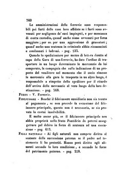 Giornale del Foro in cui si raccolgono le più importanti regiudicate dei supremi tribunali di Roma e dello Stato pontificio in materia civile