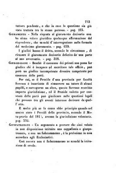 Giornale del Foro in cui si raccolgono le più importanti regiudicate dei supremi tribunali di Roma e dello Stato pontificio in materia civile