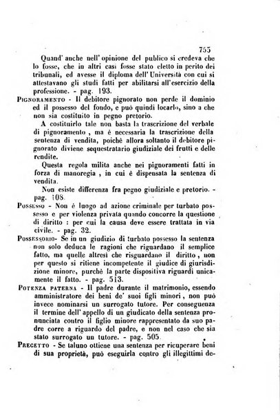 Giornale del Foro in cui si raccolgono le più importanti regiudicate dei supremi tribunali di Roma e dello Stato pontificio in materia civile