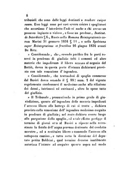 Giornale del Foro in cui si raccolgono le più importanti regiudicate dei supremi tribunali di Roma e dello Stato pontificio in materia civile