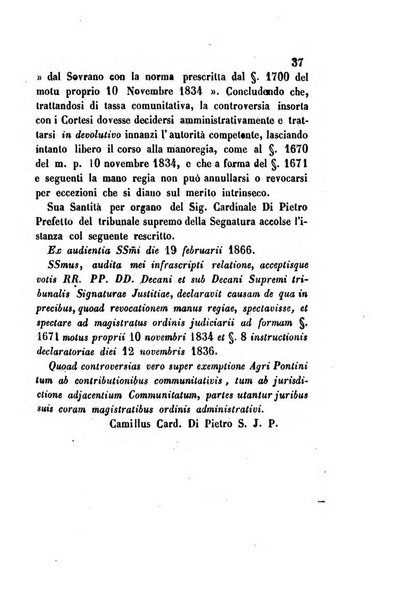 Giornale del Foro in cui si raccolgono le più importanti regiudicate dei supremi tribunali di Roma e dello Stato pontificio in materia civile