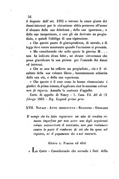 Giornale del Foro in cui si raccolgono le più importanti regiudicate dei supremi tribunali di Roma e dello Stato pontificio in materia civile