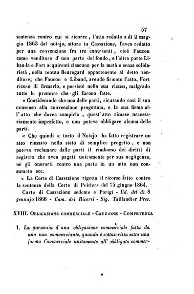 Giornale del Foro in cui si raccolgono le più importanti regiudicate dei supremi tribunali di Roma e dello Stato pontificio in materia civile