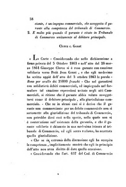 Giornale del Foro in cui si raccolgono le più importanti regiudicate dei supremi tribunali di Roma e dello Stato pontificio in materia civile