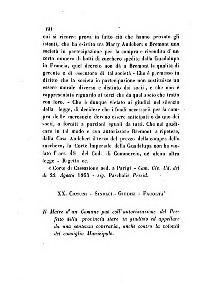 Giornale del Foro in cui si raccolgono le più importanti regiudicate dei supremi tribunali di Roma e dello Stato pontificio in materia civile