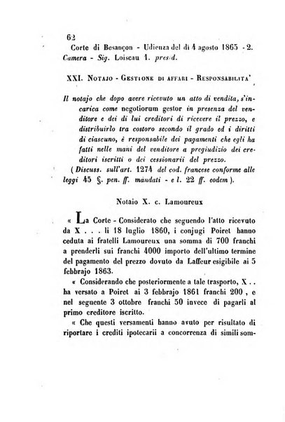 Giornale del Foro in cui si raccolgono le più importanti regiudicate dei supremi tribunali di Roma e dello Stato pontificio in materia civile