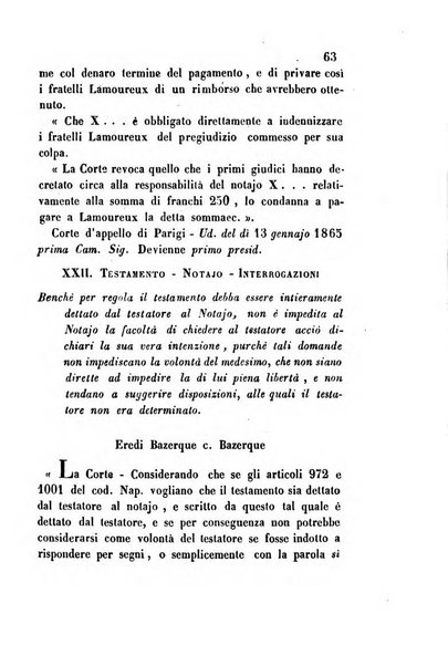 Giornale del Foro in cui si raccolgono le più importanti regiudicate dei supremi tribunali di Roma e dello Stato pontificio in materia civile