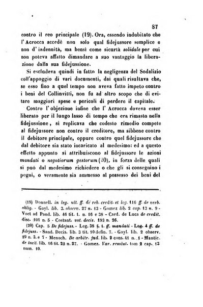 Giornale del Foro in cui si raccolgono le più importanti regiudicate dei supremi tribunali di Roma e dello Stato pontificio in materia civile