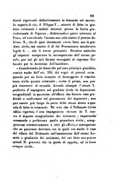 Giornale del Foro in cui si raccolgono le più importanti regiudicate dei supremi tribunali di Roma e dello Stato pontificio in materia civile