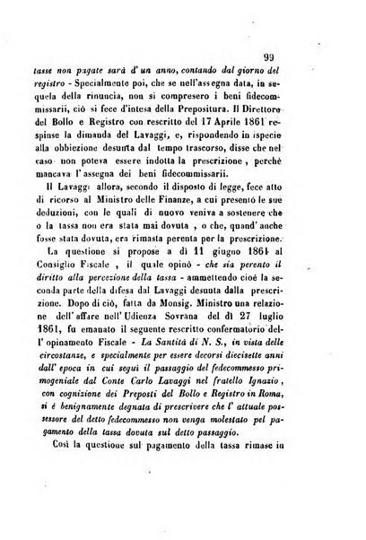 Giornale del Foro in cui si raccolgono le più importanti regiudicate dei supremi tribunali di Roma e dello Stato pontificio in materia civile