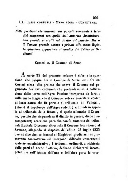 Giornale del Foro in cui si raccolgono le più importanti regiudicate dei supremi tribunali di Roma e dello Stato pontificio in materia civile