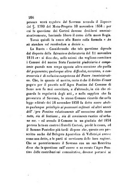 Giornale del Foro in cui si raccolgono le più importanti regiudicate dei supremi tribunali di Roma e dello Stato pontificio in materia civile